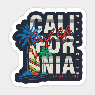 California Beach Summer typography Sticker